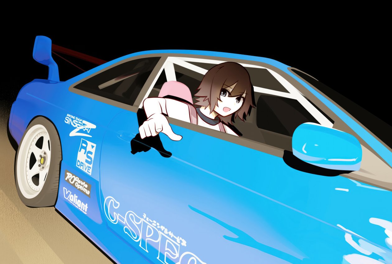 Anime Girl With Cars 4k