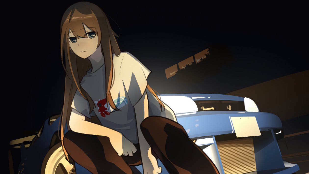 Anime Girl With Cars