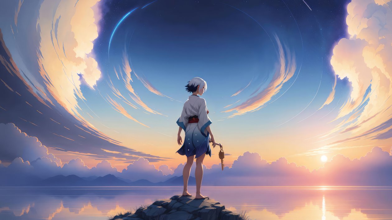 Cloudscape Anime Girl