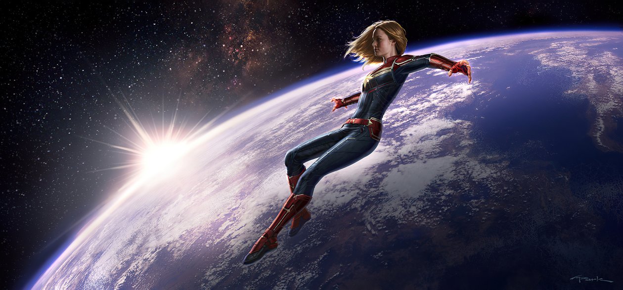 Captain Marvel Earth Frame 4k