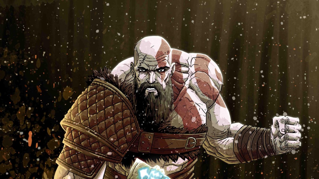 Kratos God Of War Digital Artwork