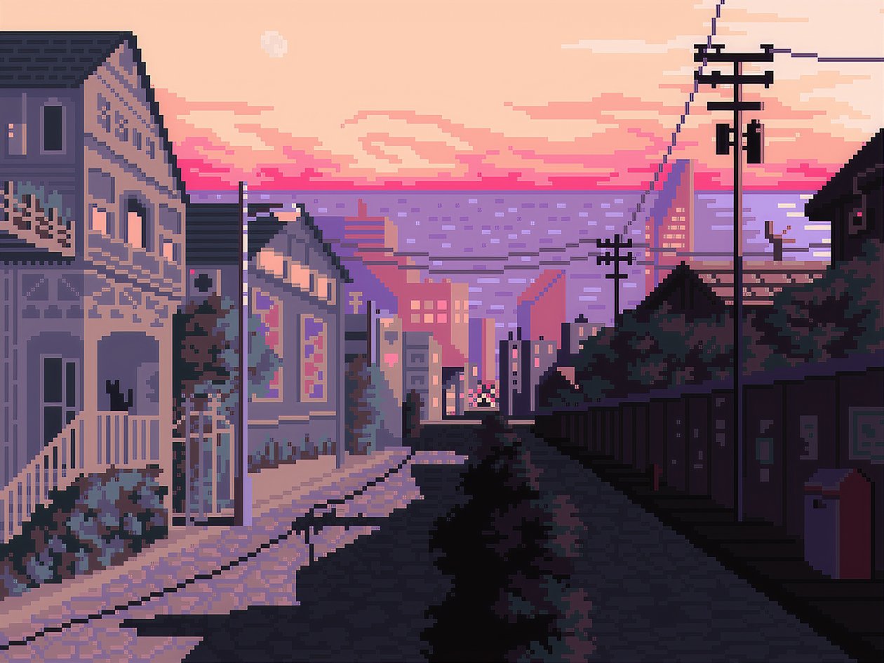 Late Afternoon Pixel Art