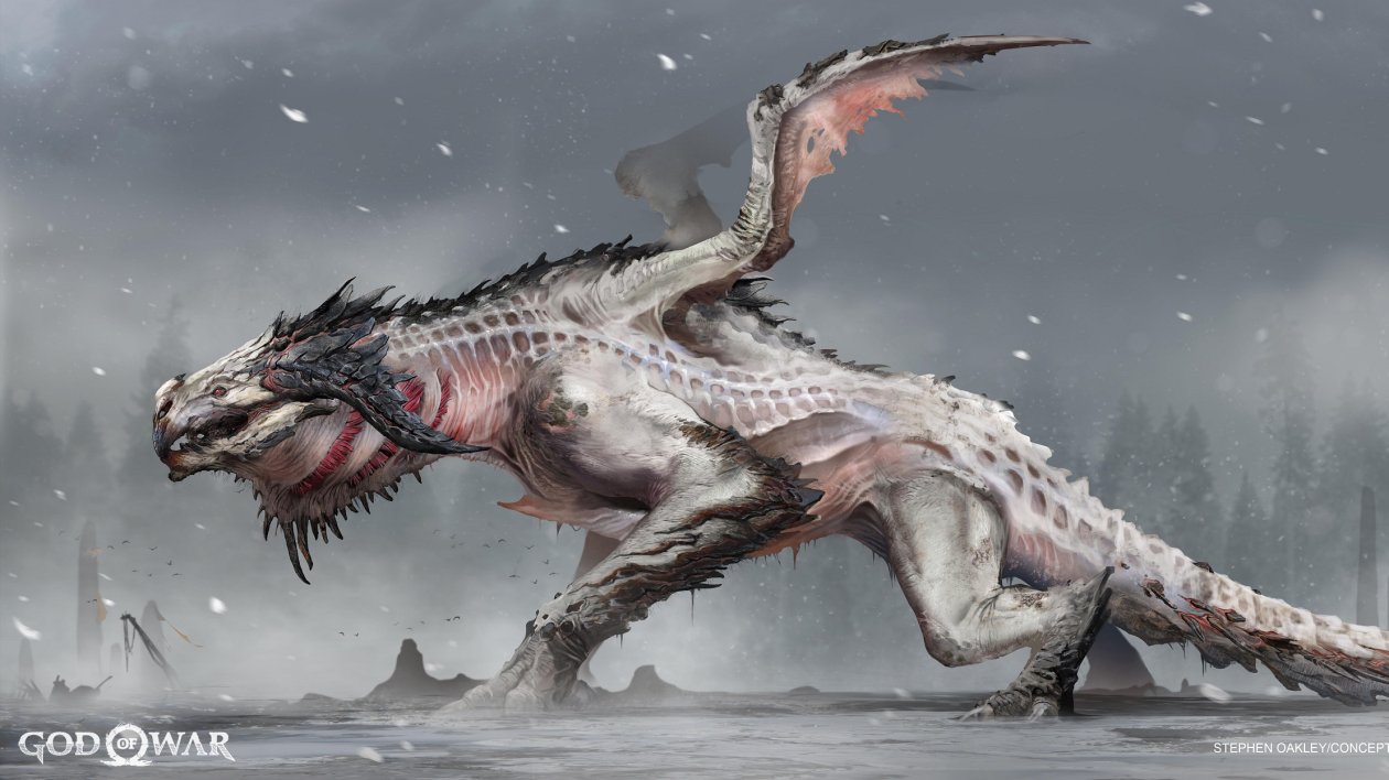 Dragon God Of War Concept Art