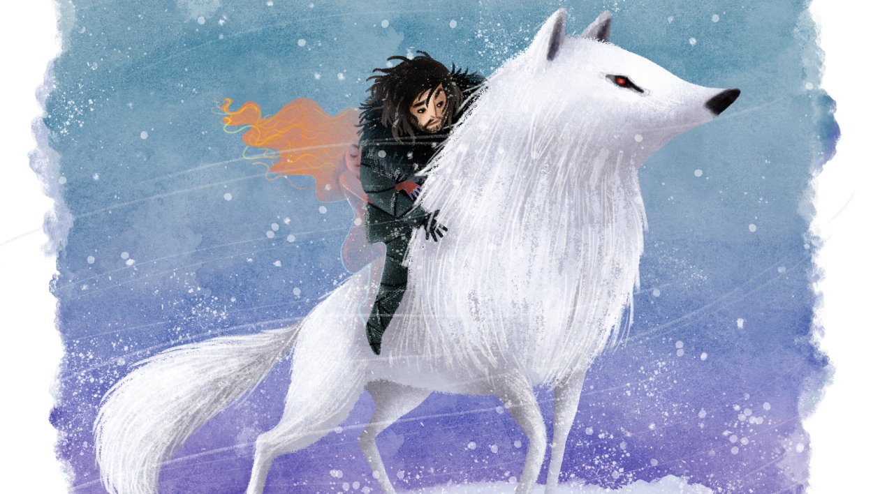 Jon Snow Wolf Digital Art