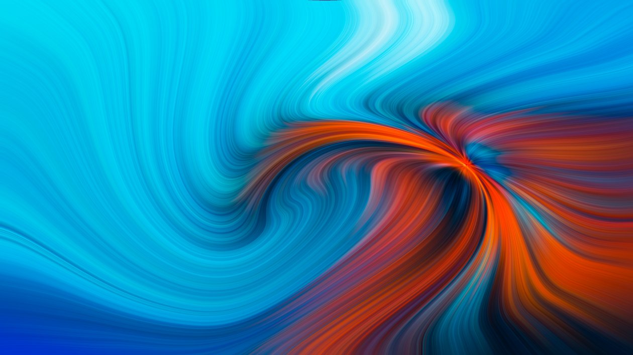 Blue Orange Hole 4k