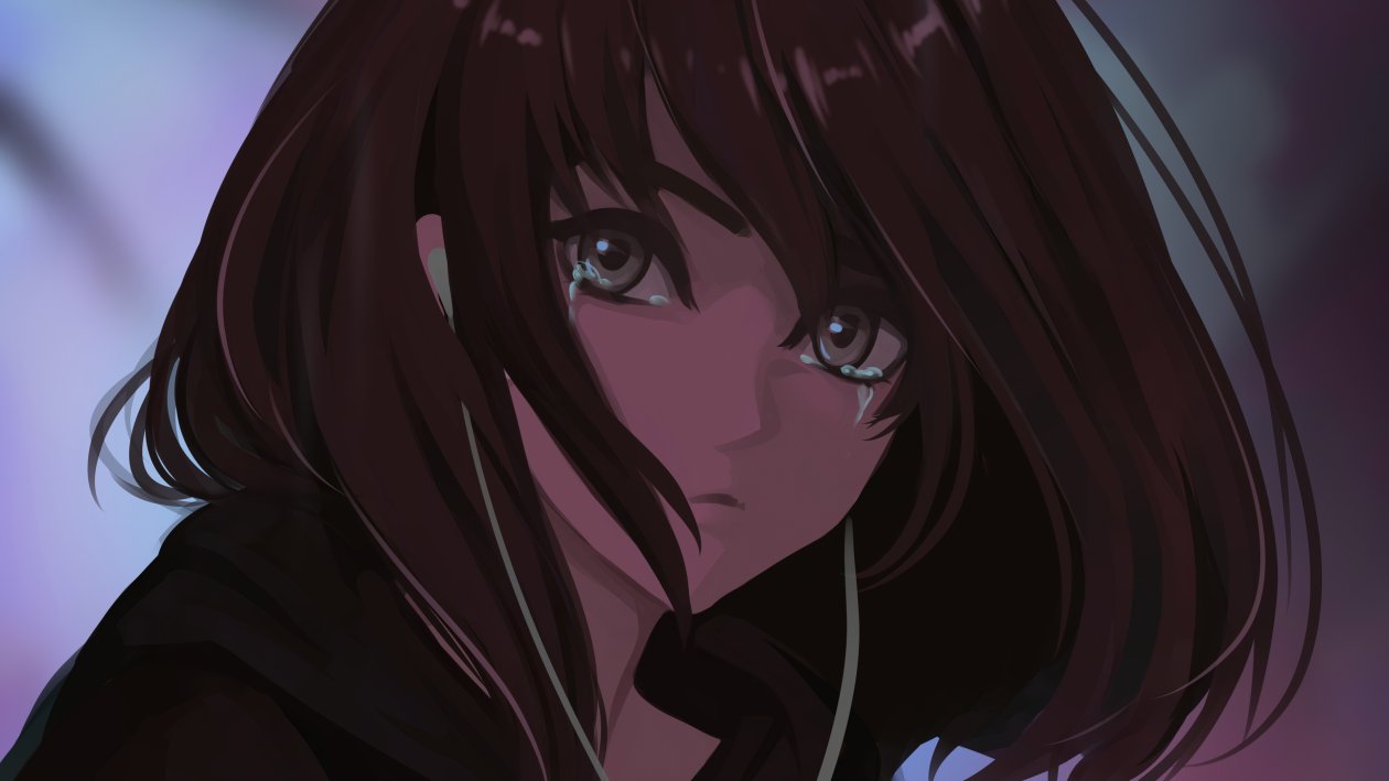 Anime Girl Tear In Eyes 4k