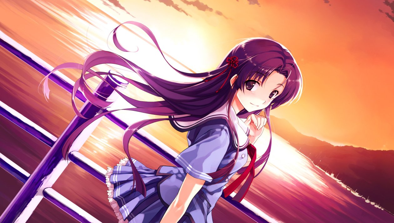 Anime Deep Blue Sky And Pure White Wings