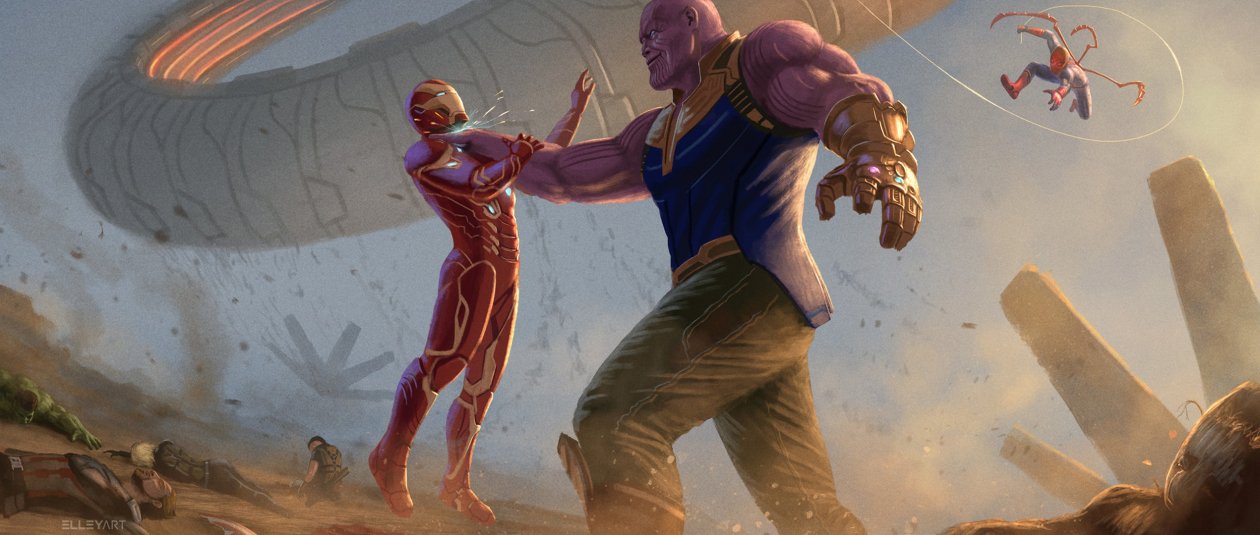 Thanos Iron Man Avengers Infinity War 2018 Artwork