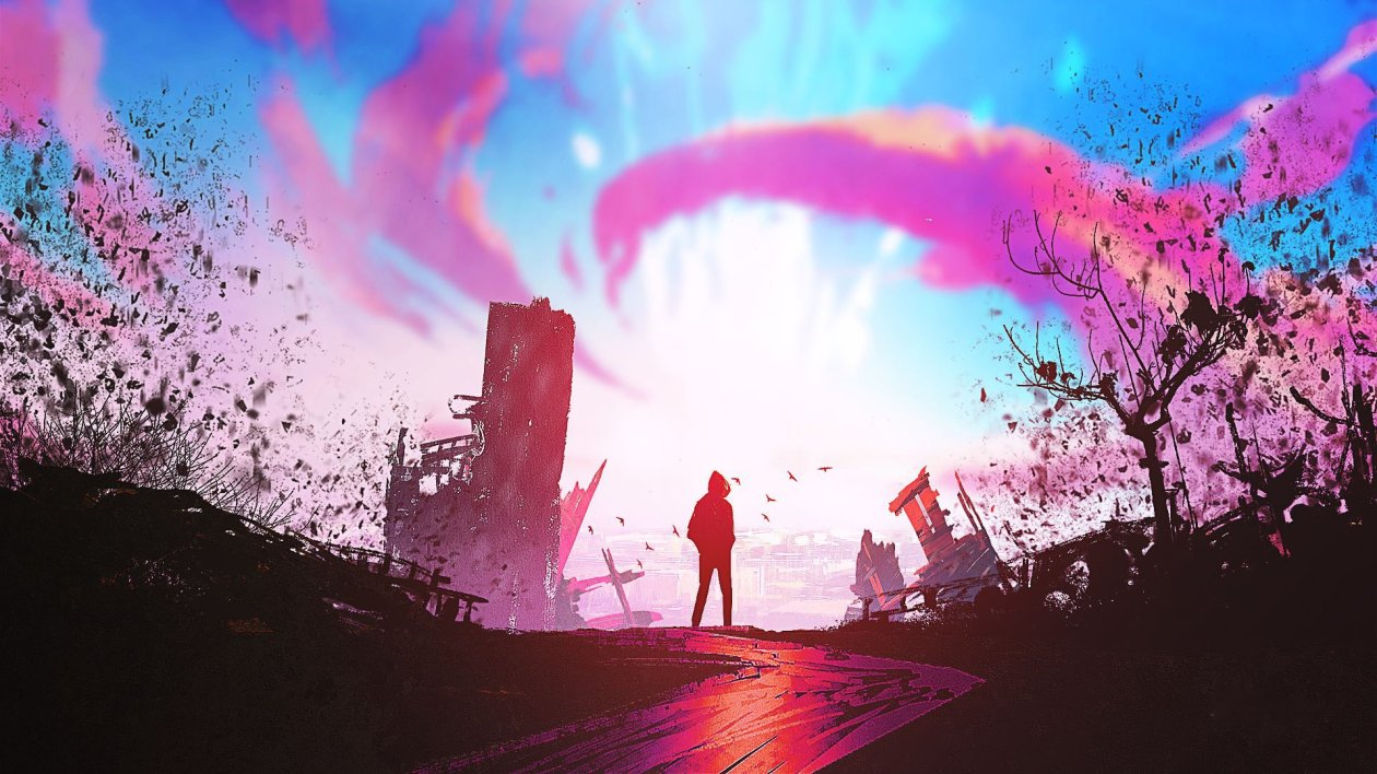 Illustration Sunset Fantasy Art
