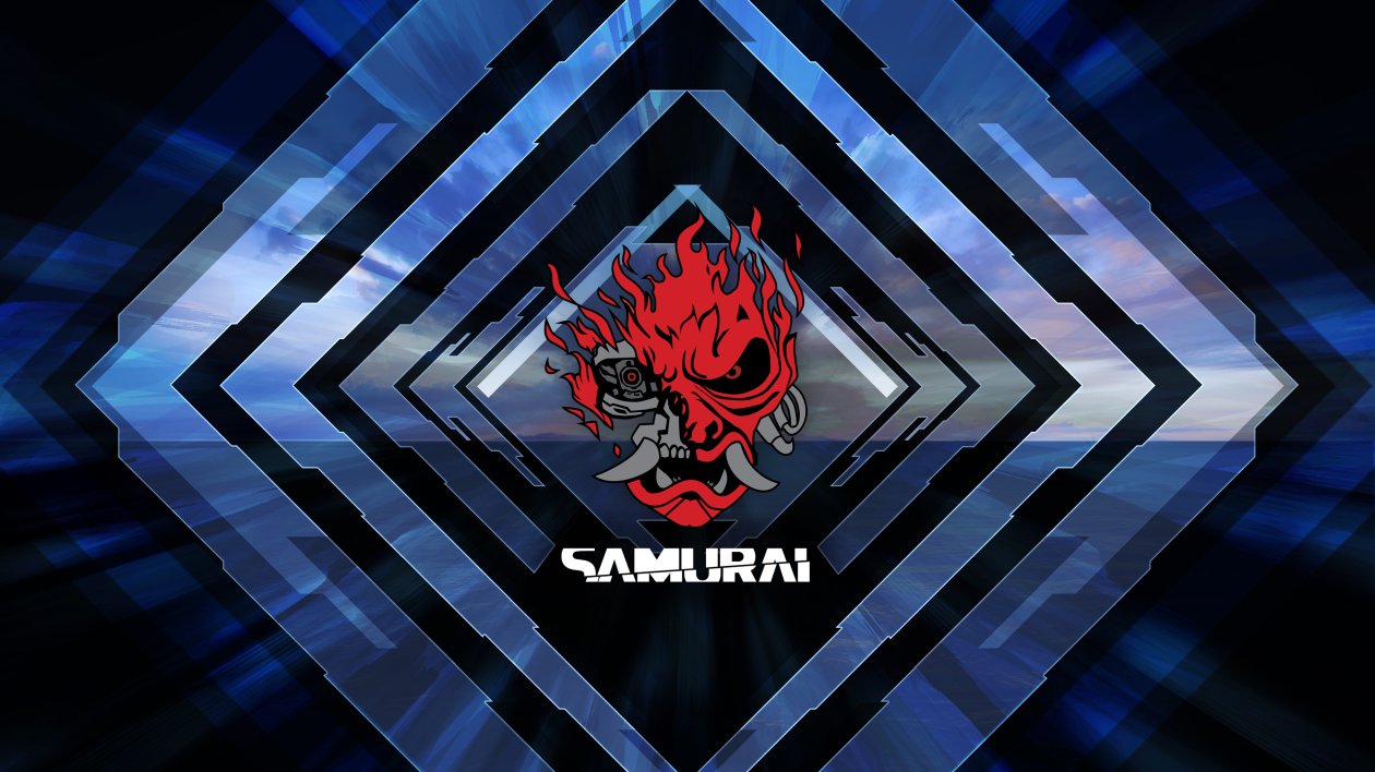 Cyberpunk Samurai Logo 4k