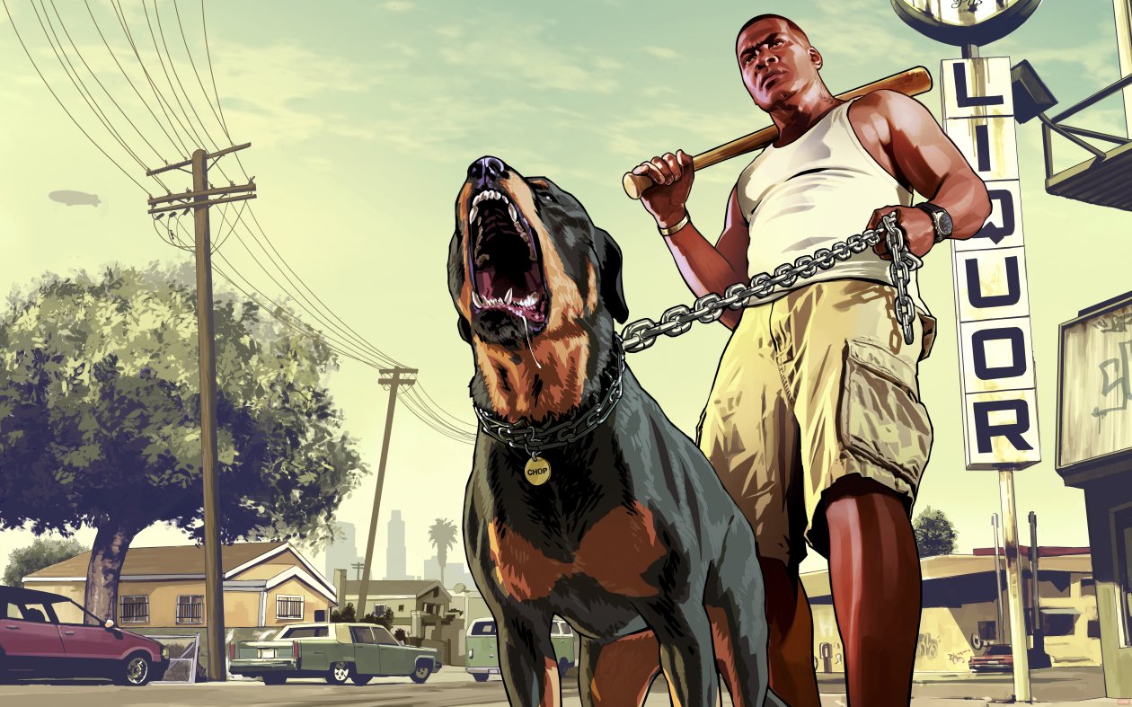 Gta 5 Franklin With Chop Rottweiler 8k