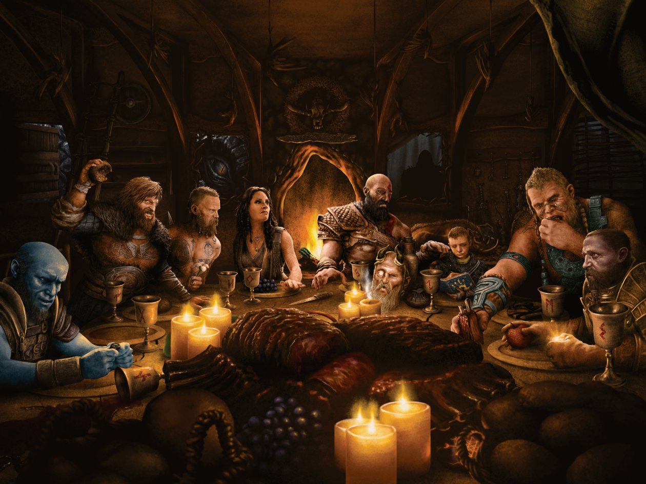 God Of War Holiday Cards 8k