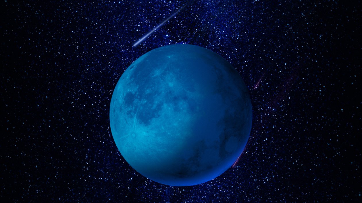 Blue Planet And Stars Digital Universe 4k