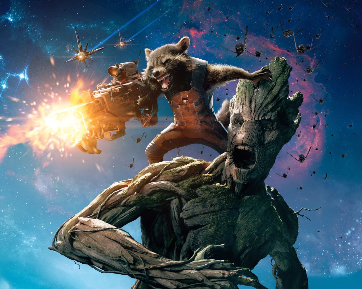 Groot And Rocket Raccoon Guardians Of The Galaxy