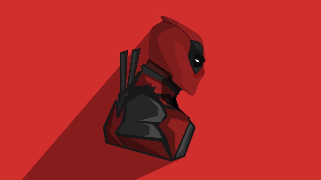 Deadpool Minimalism 4k