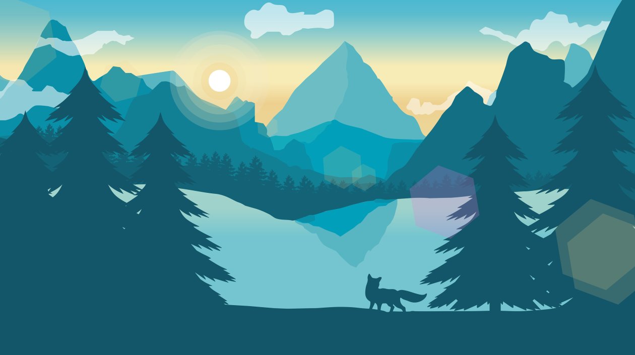 Fox Forest Minimal Landscape 4k