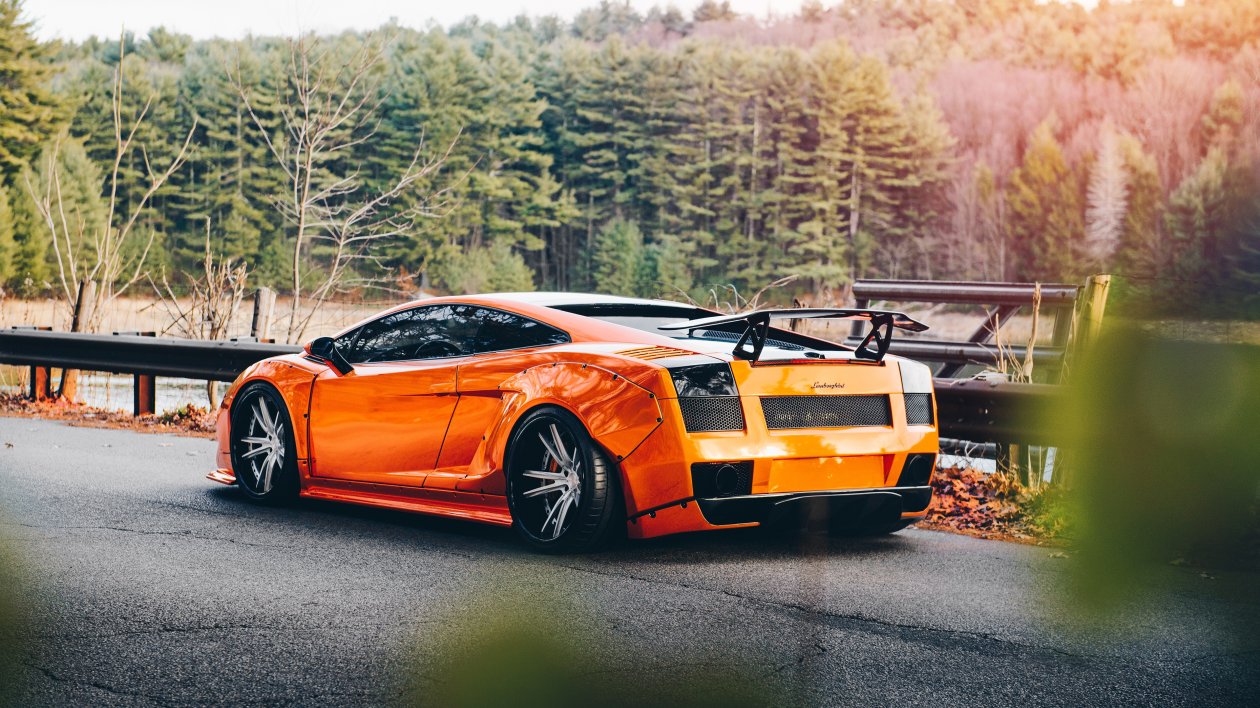 Orange Lamborghini Gallardo 4k