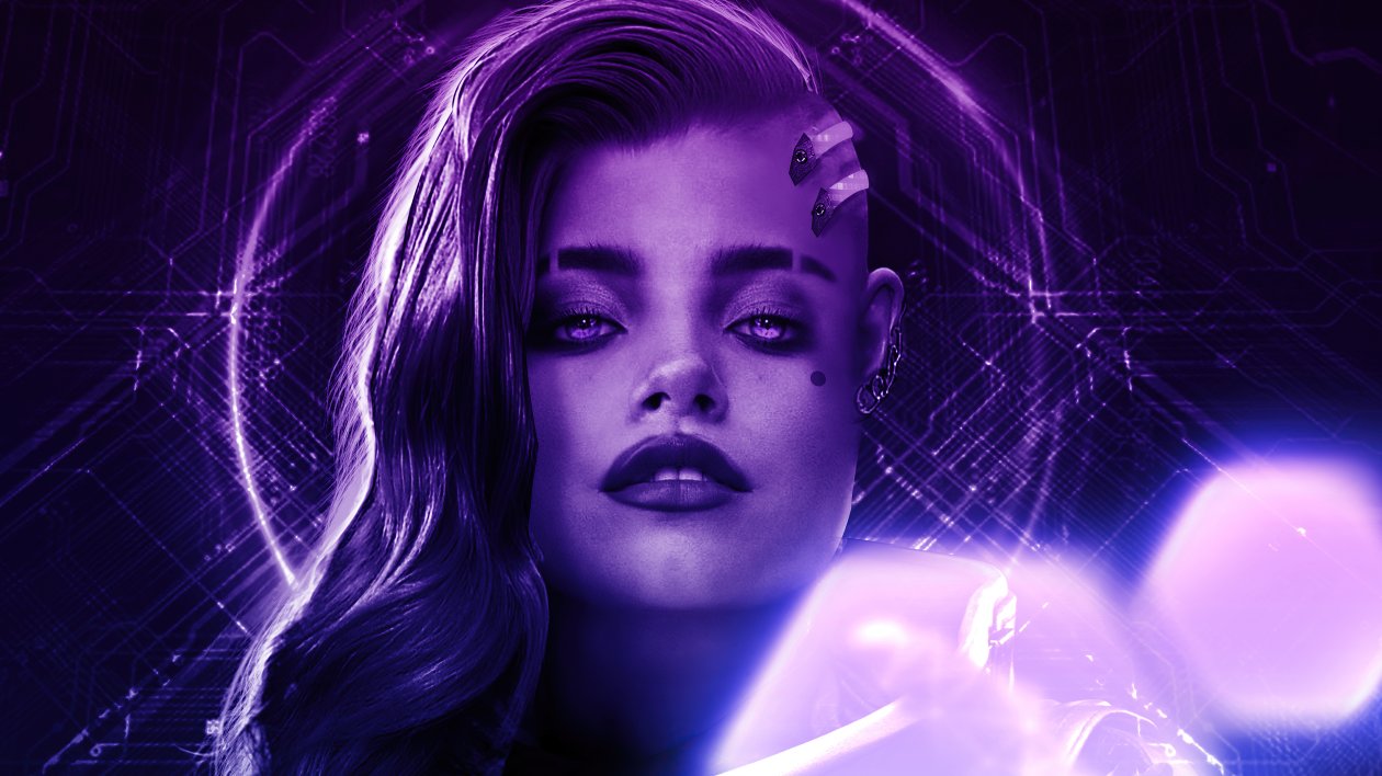 Sombra Overwatch Purple Portrait 4k