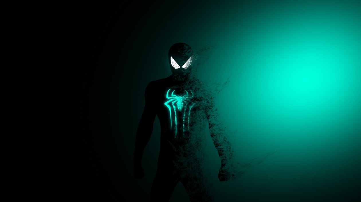 Spiderman Green Burning 4k