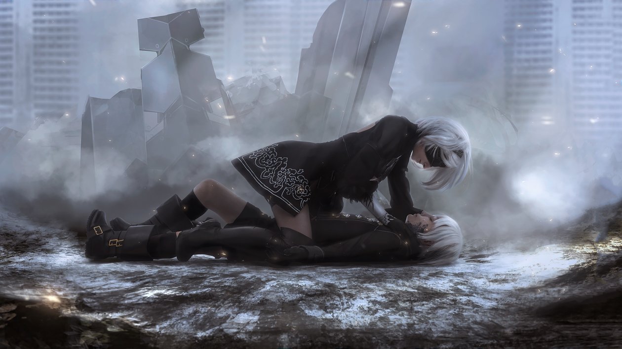 NieR Automata 2B And 9S Art