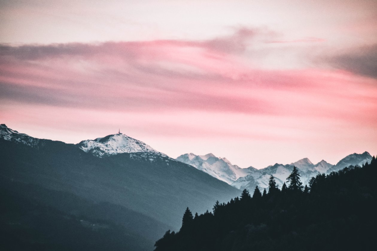 Snow Capped Mountains Under The Cloudy Skies 5k
