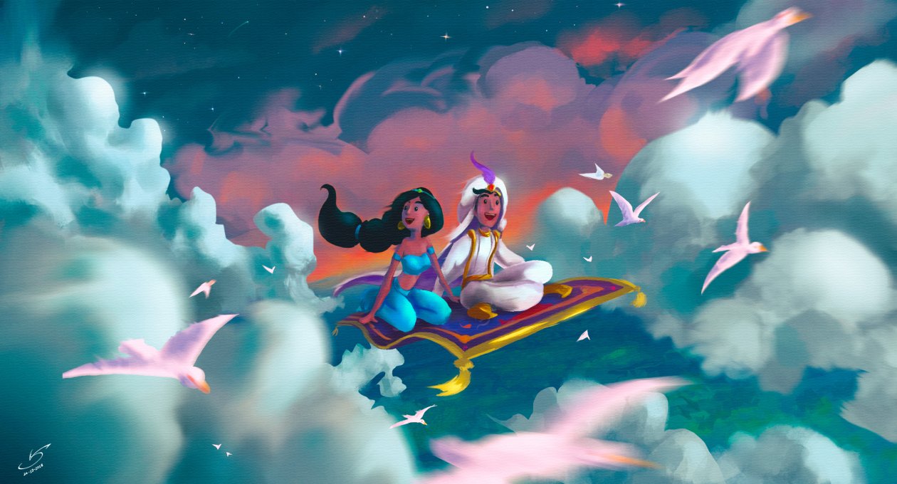 Aladdin And Jasmine Art