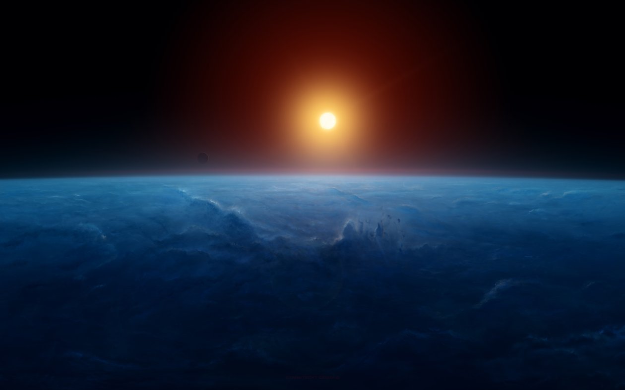 Earth Space Sunset 4k