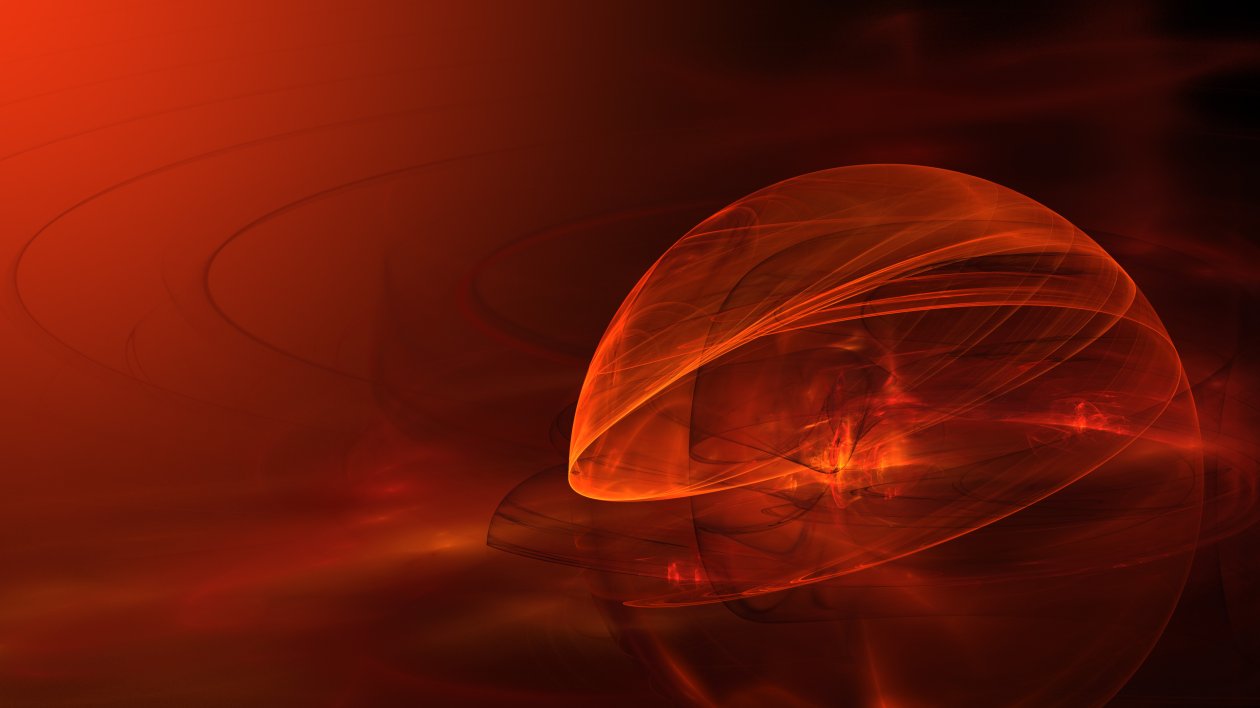 3d Fractal Abstract Orange 4k