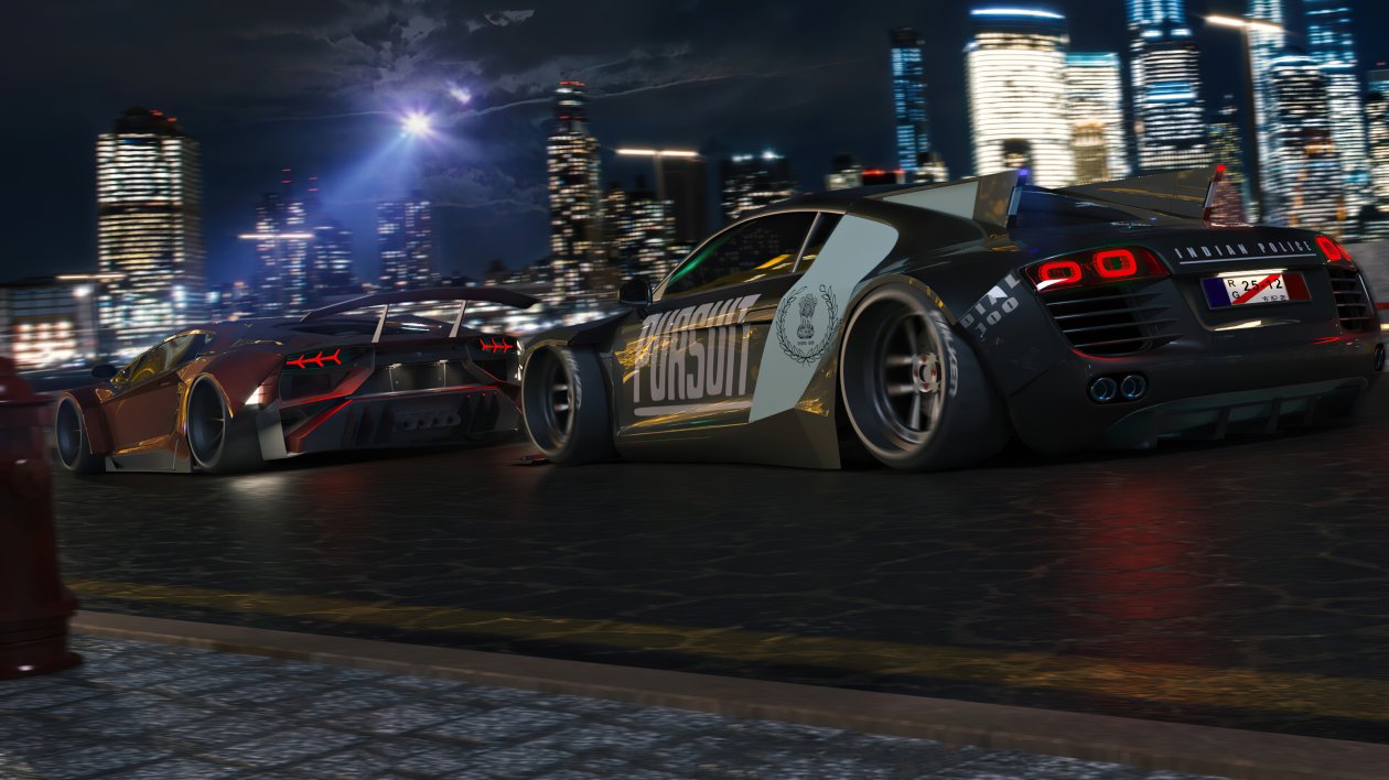 Cop Chase Supercars Pursuit 4k