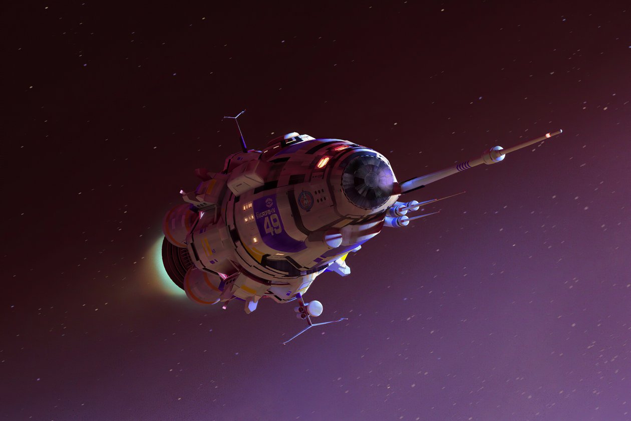 Sword Fish Space Craft 4k