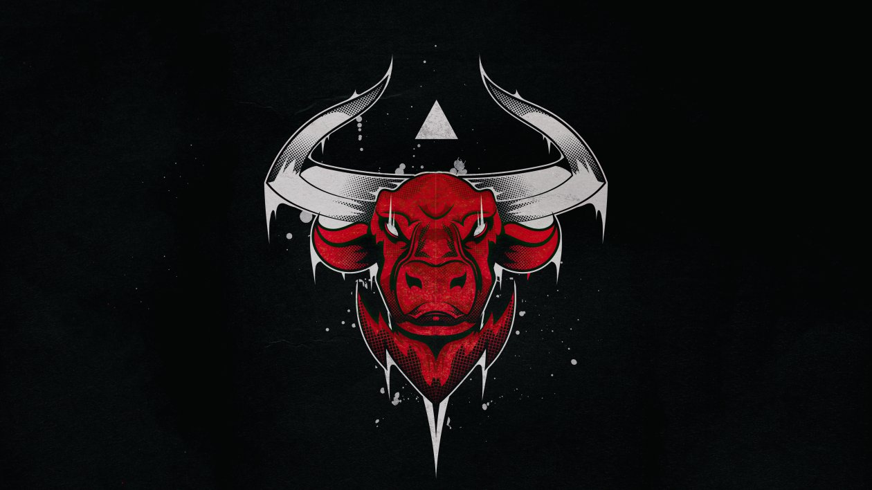 Bull Dark Minimal 4k