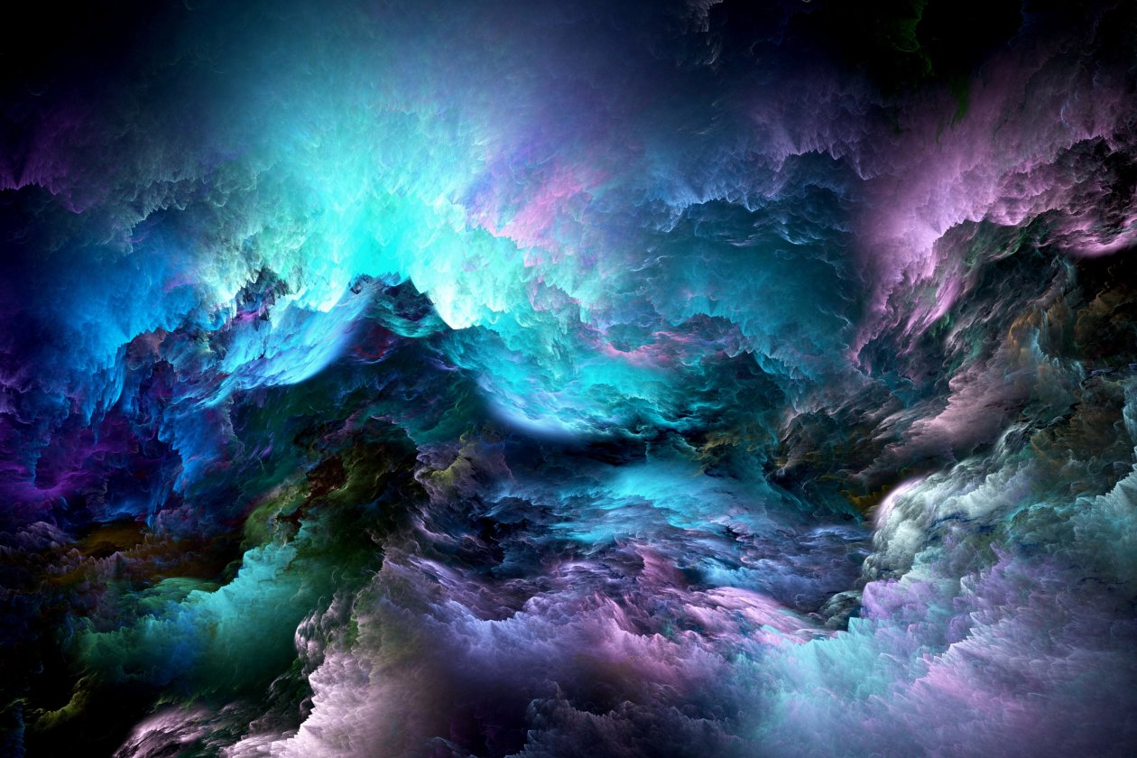 Glowing Clouds Abstract 5k