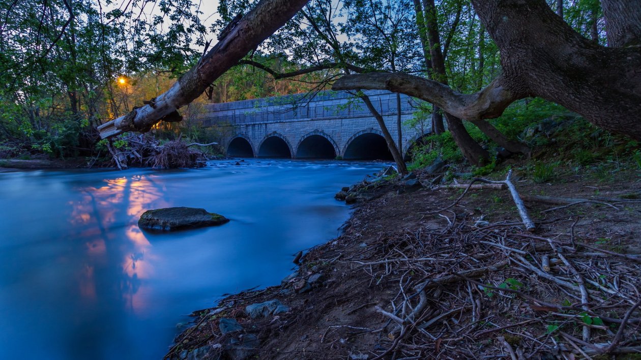 Park River Bridge Sunset
