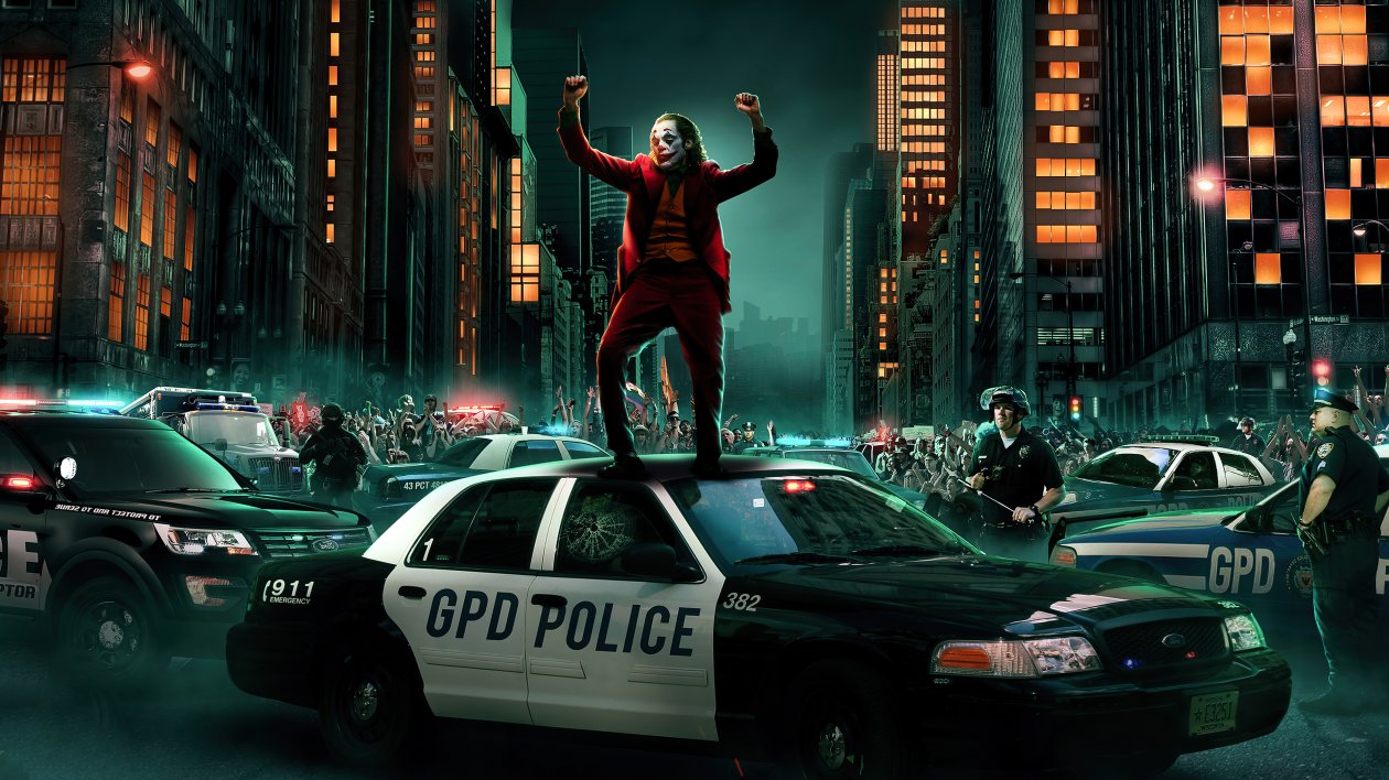 Joker Dancing On Cop Car 4k