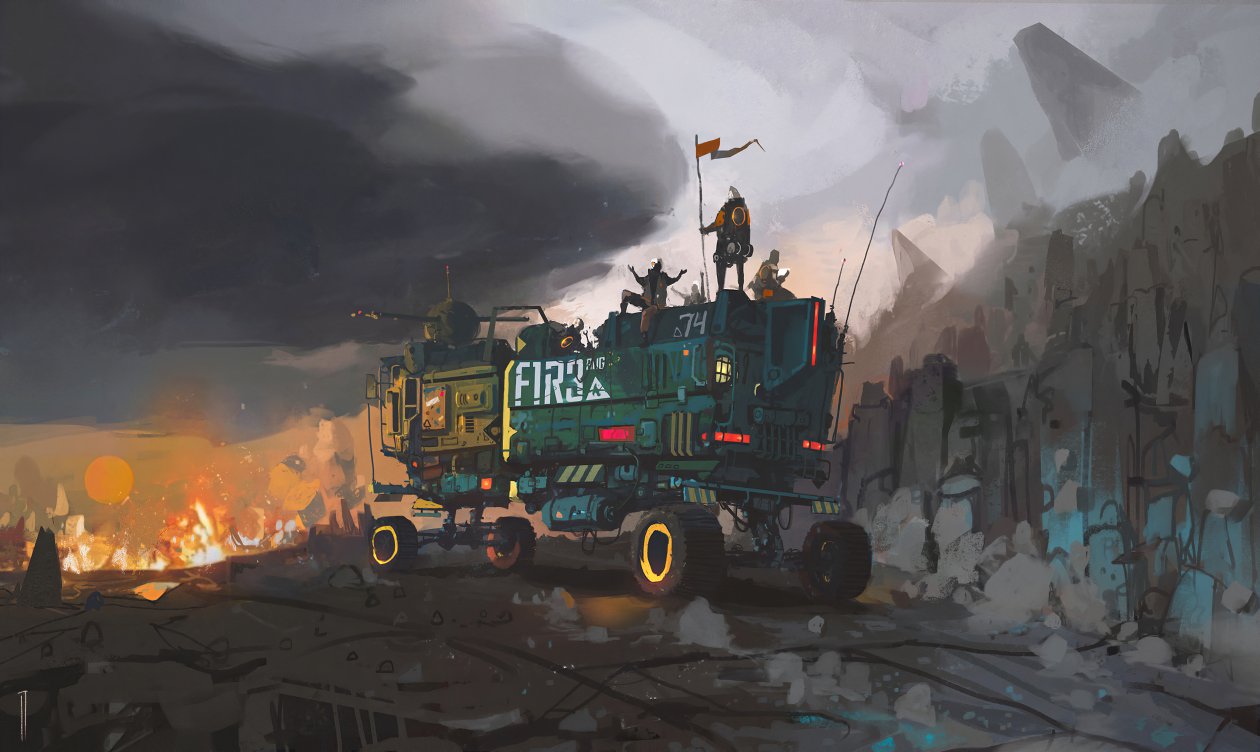 Scifi Truck Mining Field