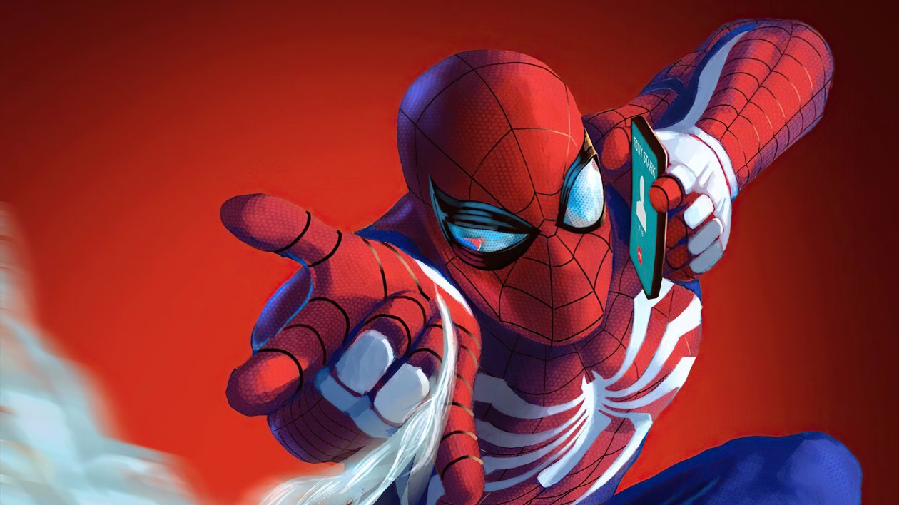 Spiderman On Phone 4k