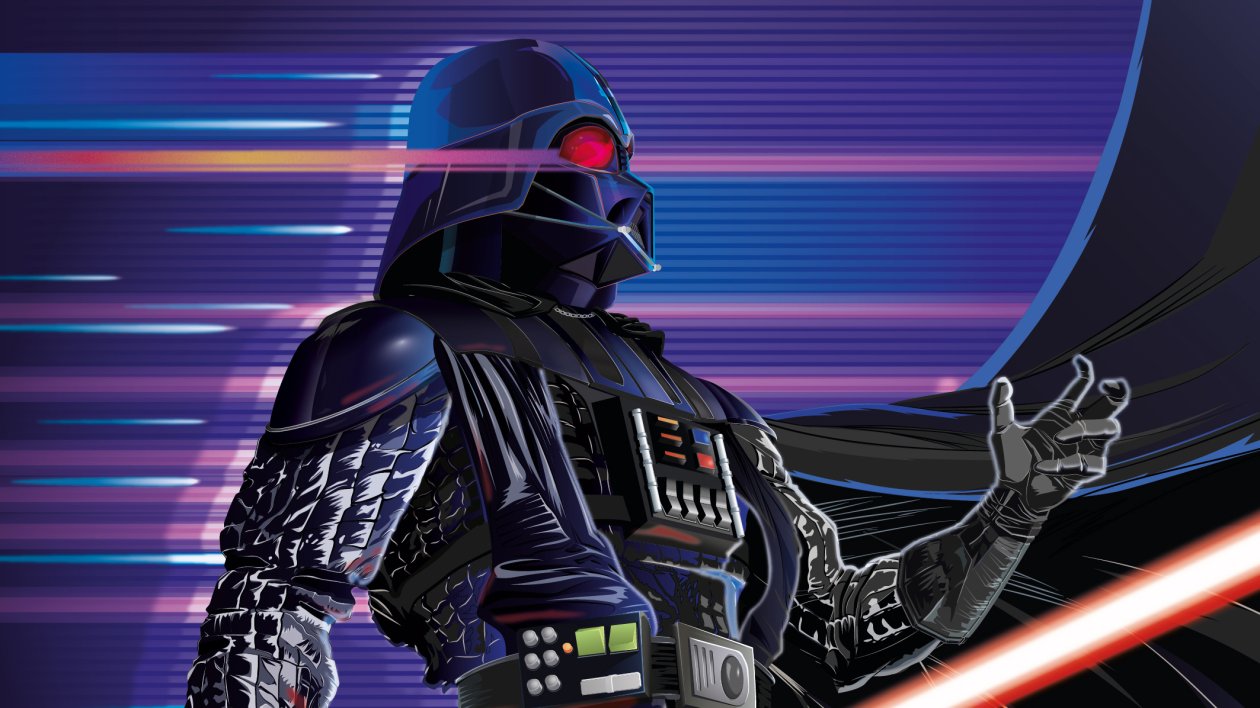 Synthwave Darth Vader