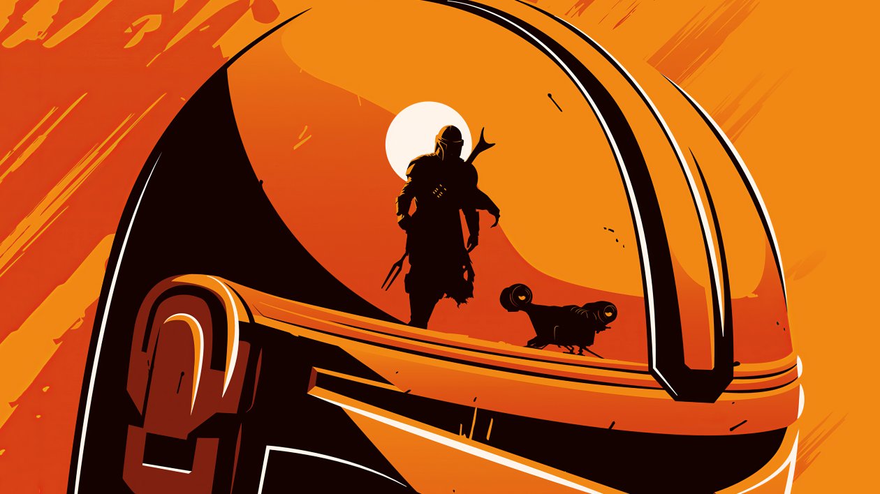 The Mandalorian Minimalism 4k
