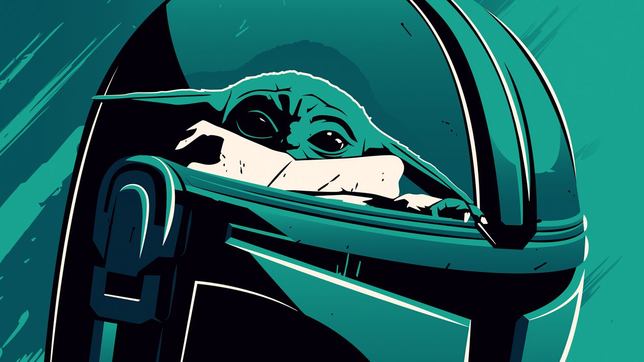 The Mandalorian Baby Yoda Minimalism 4k