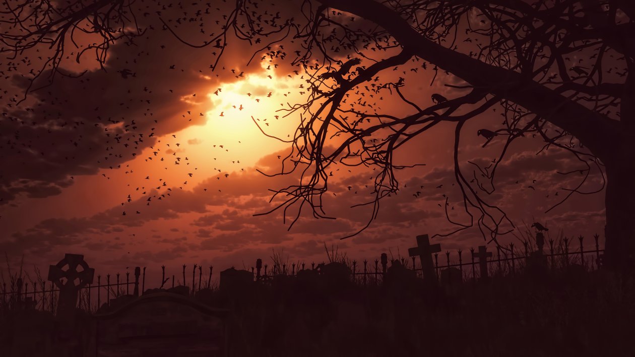 Birds Flying Dawn Time Fantasy Artwork