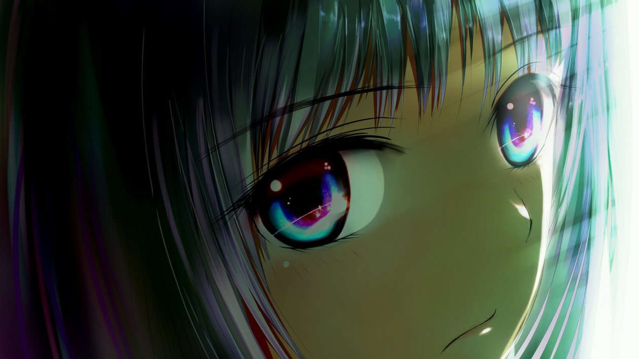 Anime Girl Big Galaxy Eyes