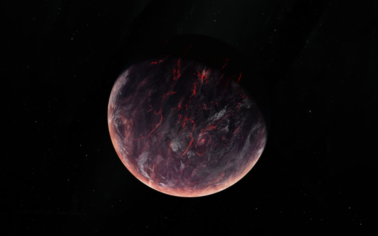 Volcano Burning Planet 5k