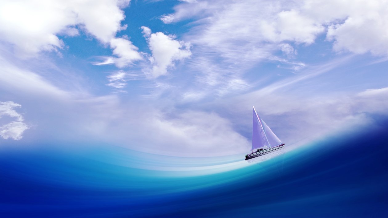 Sailing Ship In Sea 4k