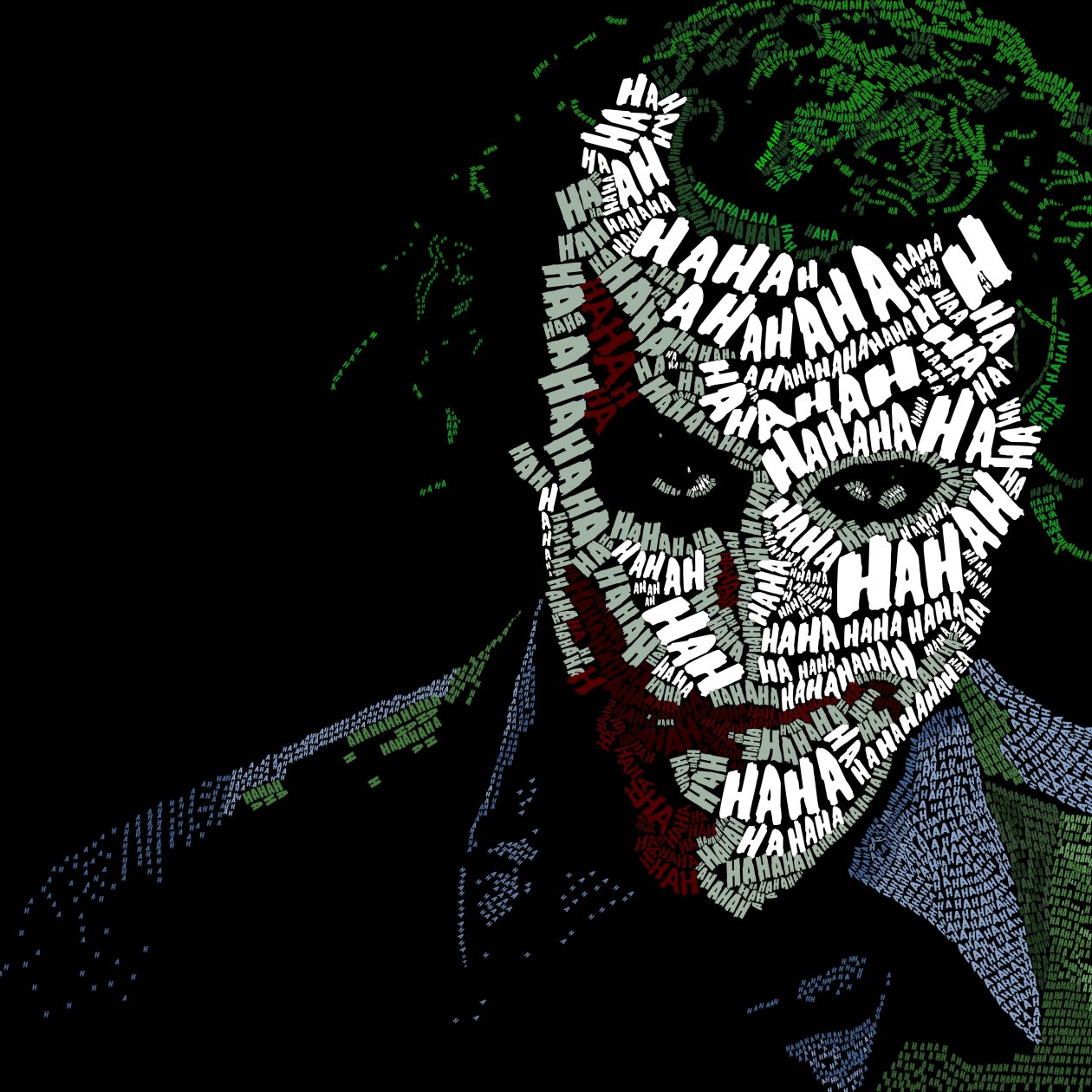 Joker Face Text Artwork