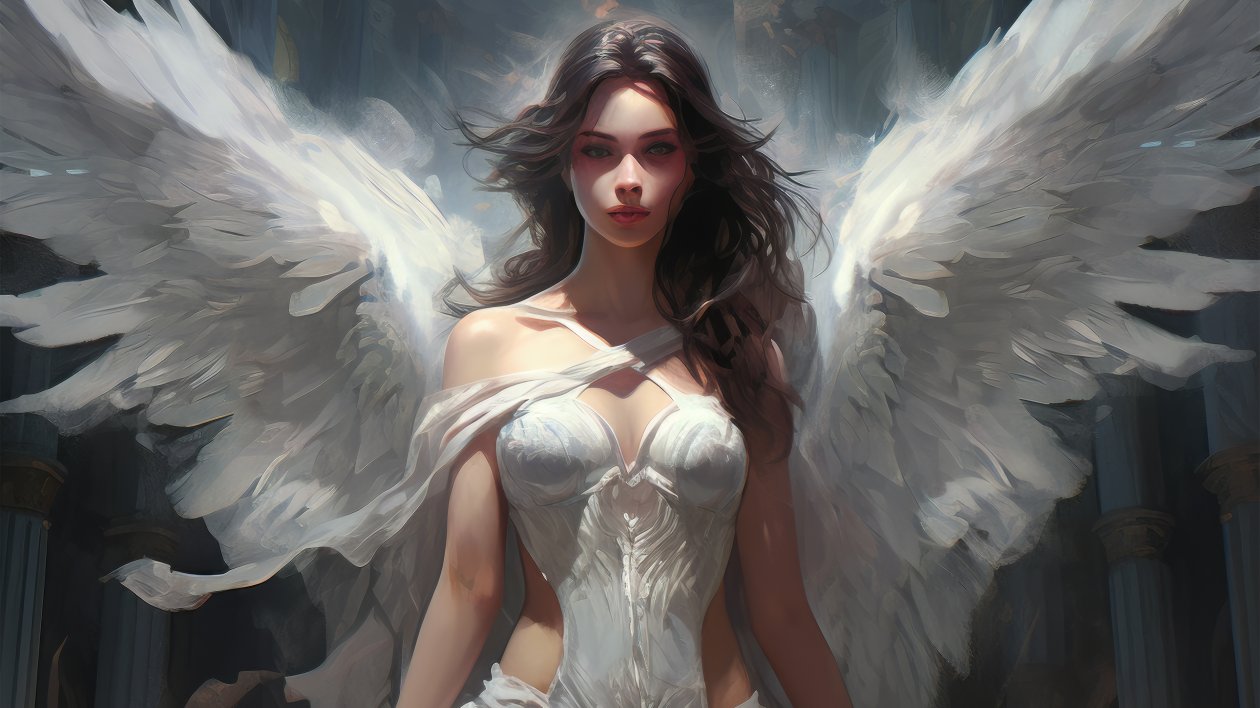 Angel Wings Ai Portrait Long Hair
