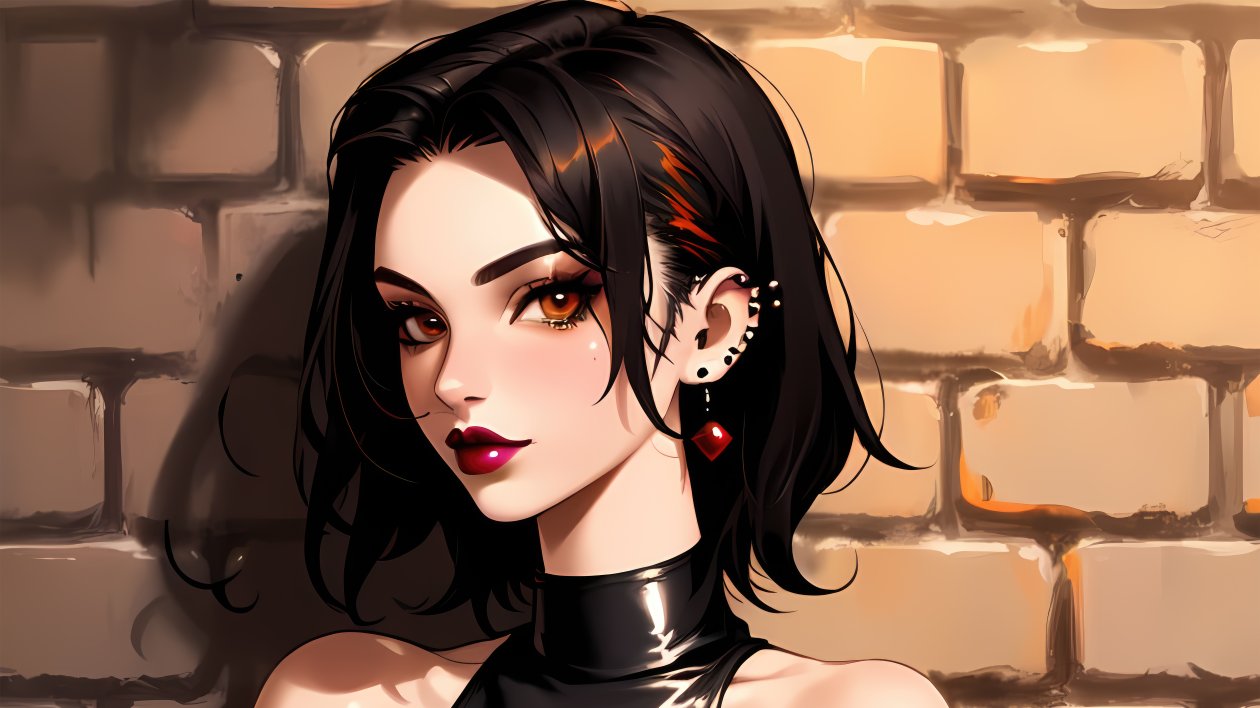 Punk Girl Tattoo Short Hairs