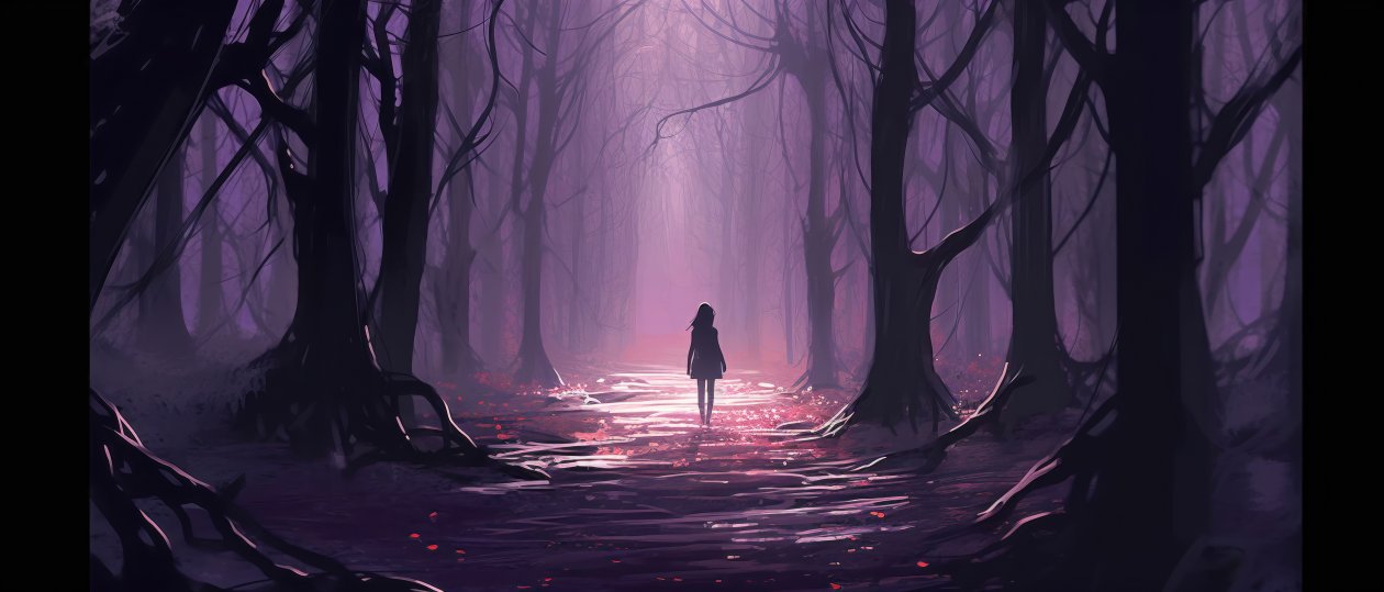 Walking Alone In Forest