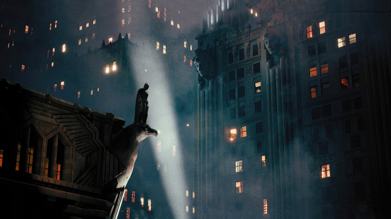 Batman Above Gotham City