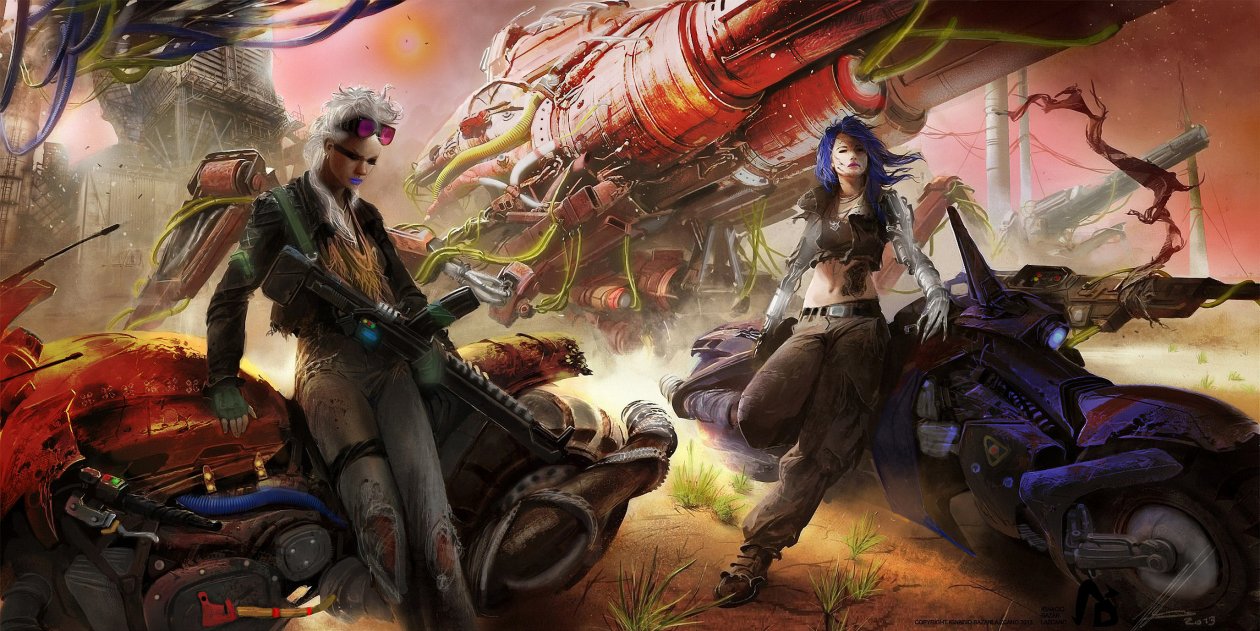 Cyborg Hunter Girls 4k