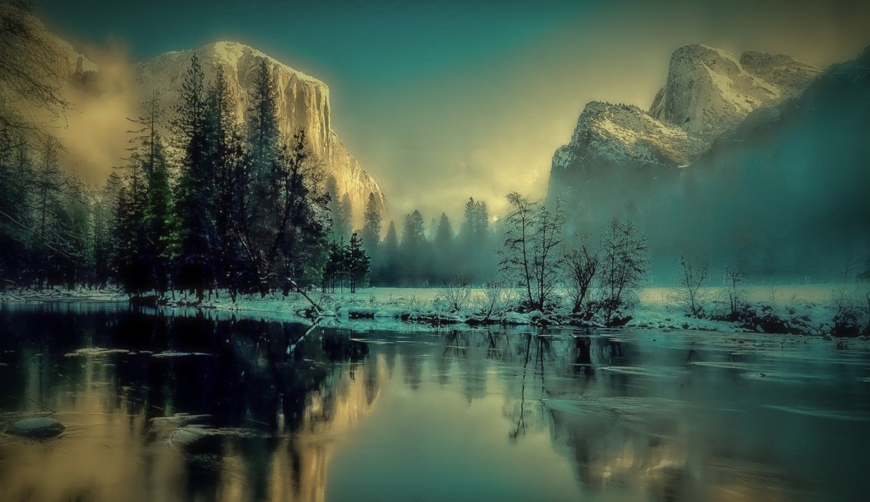 Yosemite Park Landscape Sunrise